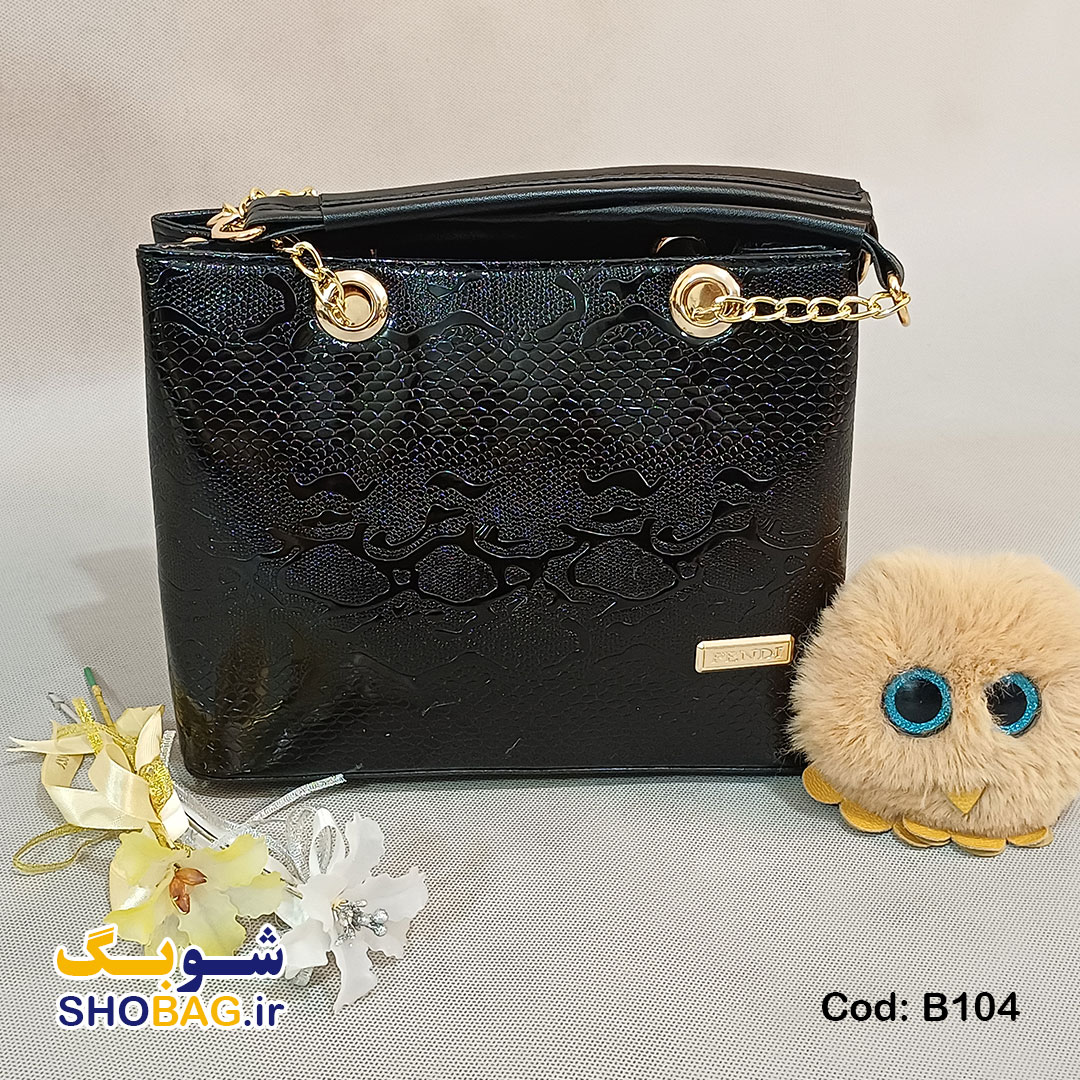 کیف دستی زنانه بافت دار براق کد B104