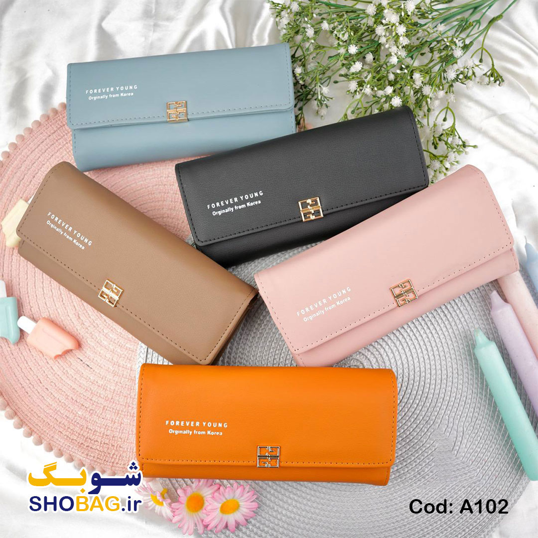 کیف پول زنانه طرح کتابی کد A102